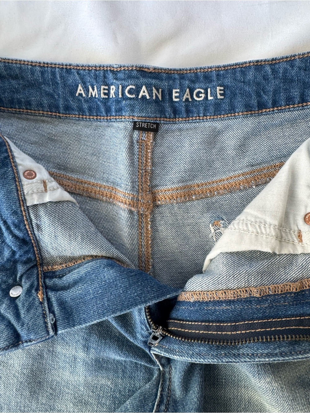 American Eagle Outfitters Shorts Tomgirl Short Stretch Light Blue Wash Size 10 - Picture 7 of 10